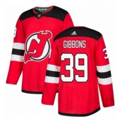 Mens Adidas New Jersey Devils 39 Brian Gibbons Authentic Red Home NHL Jersey 