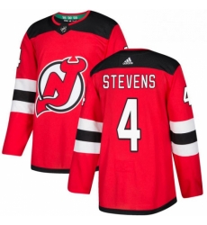 Mens Adidas New Jersey Devils 4 Scott Stevens Authentic Red Home NHL Jersey 
