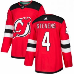 Mens Adidas New Jersey Devils 4 Scott Stevens Premier Red Home NHL Jersey 