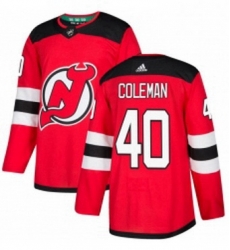 Mens Adidas New Jersey Devils 40 Blake Coleman Premier Red Home NHL Jersey 