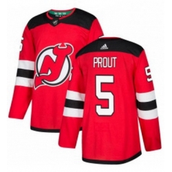 Mens Adidas New Jersey Devils 5 Dalton Prout Premier Red Home NHL Jersey 