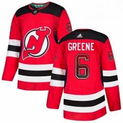 Mens Adidas New Jersey Devils 6 Andy Greene Authentic Red Drift Fashion NHL Jersey 