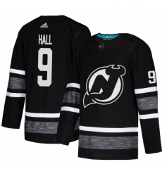 Mens Adidas New Jersey Devils 9 Taylor Hall Black 2019 All Star Game Parley Authentic Stitched NHL Jersey 