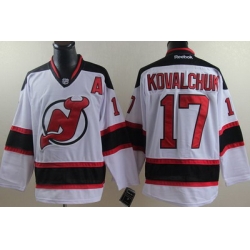New Jersey Devils 17 IIlya Kovalchuk White NHL Jerseys