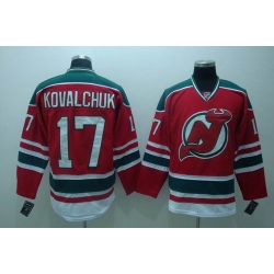 New Jersey Devils #17 KOVALCHUK Red GREEN 3RD Hockey Jersey