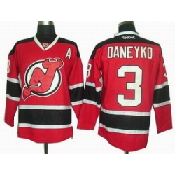 New Jersey Devils #3 Ken Daneyko Red jerseys A Patch