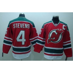 New Jersey Devils #4 STEVENS Red GREEN 3RD Hockey Jersey