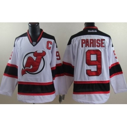 New Jersey Devils 9 PARISE White NHL Jersey C Patch