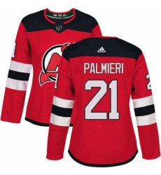 Womens Adidas New Jersey Devils 21 Kyle Palmieri Authentic Red Home NHL Jersey 