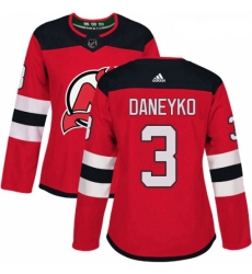 Womens Adidas New Jersey Devils 3 Ken Daneyko Authentic Red Home NHL Jersey 