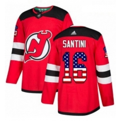 Youth Adidas New Jersey Devils 16 Steve Santini Authentic Red USA Flag Fashion NHL Jersey 