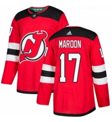 Youth Adidas New Jersey Devils 17 Patrick Maroon Authentic Red Home NHL Jersey 