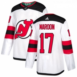 Youth Adidas New Jersey Devils 17 Patrick Maroon Authentic White Away NHL Jersey 