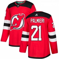 Youth Adidas New Jersey Devils 21 Kyle Palmieri Authentic Red Home NHL Jersey 
