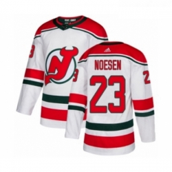 Youth Adidas New Jersey Devils 23 Stefan Noesen Authentic White Alternate NHL Jersey 