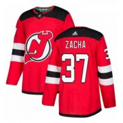 Youth Adidas New Jersey Devils 37 Pavel Zacha Authentic Red Home NHL Jersey 