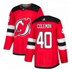 Youth Adidas New Jersey Devils 40 Blake Coleman Authentic Red Home NHL Jersey 