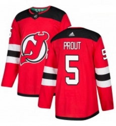 Youth Adidas New Jersey Devils 5 Dalton Prout Authentic Red Home NHL Jersey 