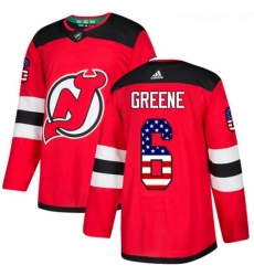 Youth Adidas New Jersey Devils 6 Andy Greene Authentic Red USA Flag Fashion NHL Jersey 