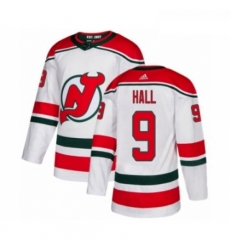 Youth Adidas New Jersey Devils 9 Taylor Hall Authentic White Alternate NHL Jersey 