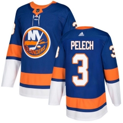 Adidas New York Islanders 3 Adam Pelech Royal Blue Home Authentic Stitched NHL Jersey
