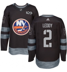 Islanders #2 Nick Leddy Black 1917 2017 100th Anniversary Stitched NHL Jersey
