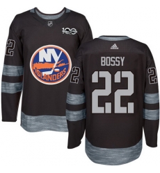 Islanders #22 Mike Bossy Black 1917 2017 100th Anniversary Stitched NHL Jersey