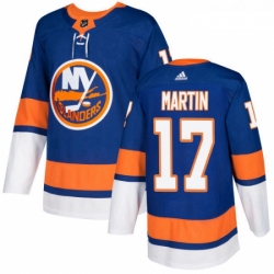 Men Adidas New York Islanders 17 Matt Martin Premier Royal Blue Home NHL Jersey 
