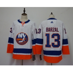 Men Adidas New York Islanders Mathew Barzal #13 Blue Stitched NHL Jersey