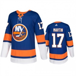 Men New York Islanders 17 Matt Martin Royal Stitched Jersey