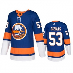 Men New York Islanders 53 Casey Cizikas Royal Stitched Jersey