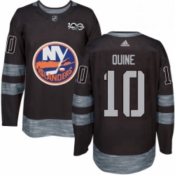 Mens Adidas New York Islanders 10 Alan Quine Authentic Black 1917 2017 100th Anniversary NHL Jersey 