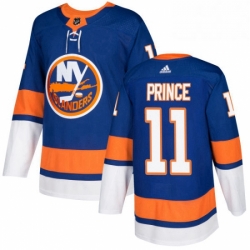 Mens Adidas New York Islanders 11 Shane Prince Authentic Royal Blue Home NHL Jersey 