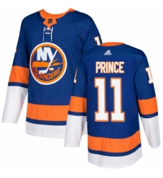 Mens Adidas New York Islanders 11 Shane Prince Premier Royal Blue Home NHL Jersey 