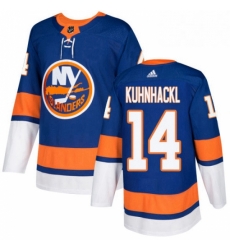 Mens Adidas New York Islanders 14 Tom Kuhnhackl Premier Royal Blue Home NHL Jersey 