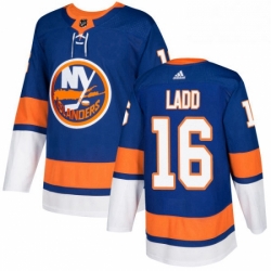 Mens Adidas New York Islanders 16 Andrew Ladd Authentic Royal Blue Home NHL Jersey 