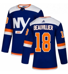 Mens Adidas New York Islanders 18 Anthony Beauvillier Premier Blue Alternate NHL Jersey 