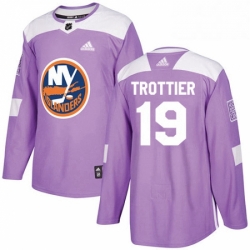 Mens Adidas New York Islanders 19 Bryan Trottier Authentic Purple Fights Cancer Practice NHL Jersey 