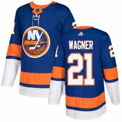 Mens Adidas New York Islanders 21 Chris Wagner Authentic Royal Blue Home NHL Jersey 