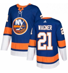 Mens Adidas New York Islanders 21 Chris Wagner Authentic Royal Blue Home NHL Jersey 