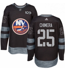 Mens Adidas New York Islanders 25 Jason Chimera Premier Black 1917 2017 100th Anniversary NHL Jersey 
