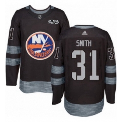 Mens Adidas New York Islanders 31 Billy Smith Premier Black 1917 2017 100th Anniversary NHL Jersey 