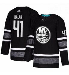 Mens Adidas New York Islanders 41 Jaroslav Halak Black 2019 All Star Game Parley Authentic Stitched NHL Jersey 