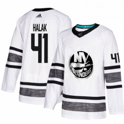 Mens Adidas New York Islanders 41 Jaroslav Halak White 2019 All Star Game Parley Authentic Stitched NHL Jersey 
