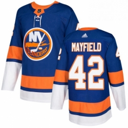 Mens Adidas New York Islanders 42 Scott Mayfield Authentic Royal Blue Home NHL Jersey 