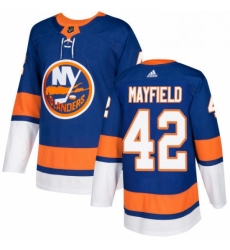 Mens Adidas New York Islanders 42 Scott Mayfield Premier Royal Blue Home NHL Jersey 