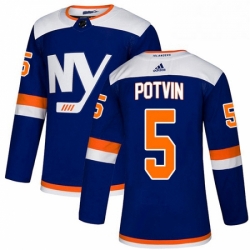 Mens Adidas New York Islanders 5 Denis Potvin Premier Blue Alternate NHL Jersey 
