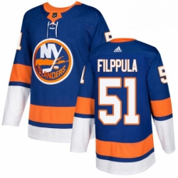 Mens Adidas New York Islanders 51 Valtteri Filppula Premier Royal Blue Home NHL Jersey 