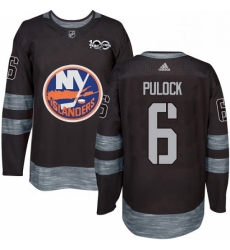 Mens Adidas New York Islanders 6 Ryan Pulock Authentic Black 1917 2017 100th Anniversary NHL Jersey 
