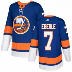 Mens Adidas New York Islanders 7 Jordan Eberle Authentic Royal Blue Home NHL Jersey 